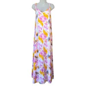 Torrid Pink and Orange Watercolor Tank Maxi Dress - Size 4x / 24 - 26 - EUC